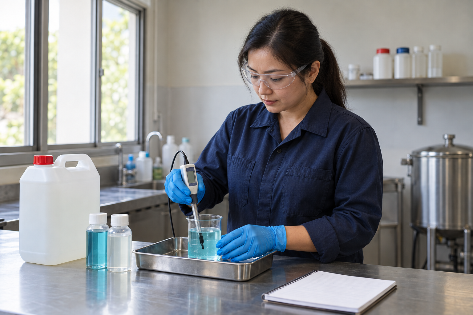 Professional cleaning product development environment illustrating AWCS Marketing's manufacturing focus