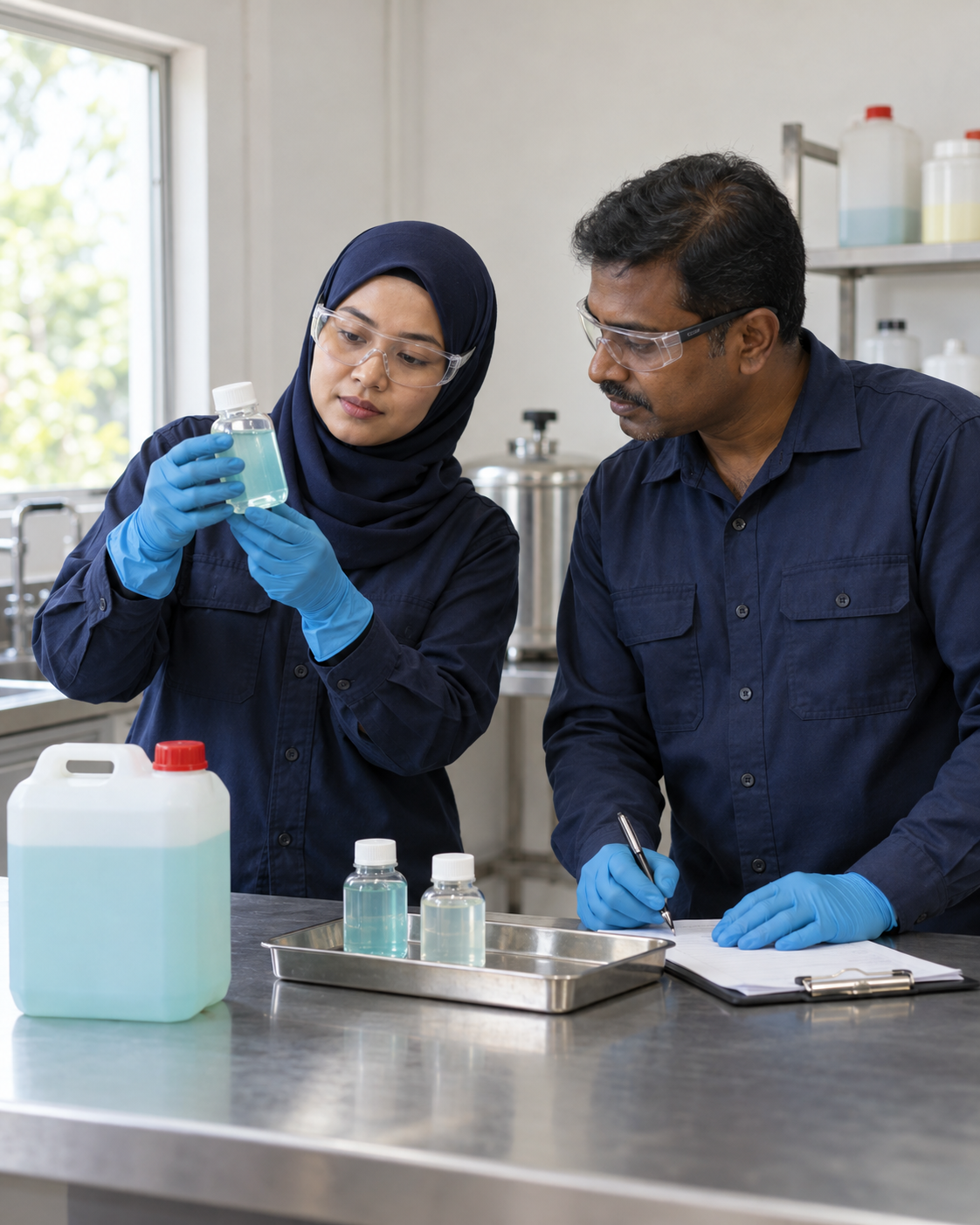 Professional product development setting representing AWCS Marketing's focus on practical cleaning products